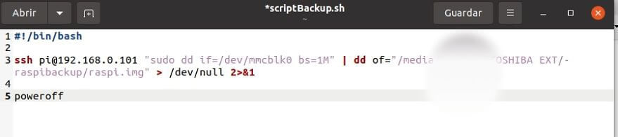 backup con dd automatico ssh