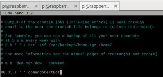 certbot primer dia del mes