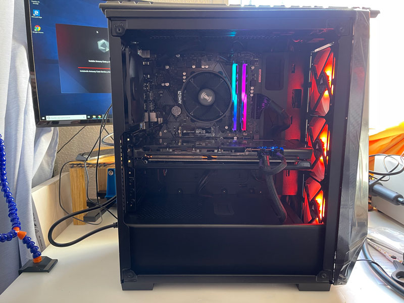 montaje pc gaming ryzen 3600 5600xt