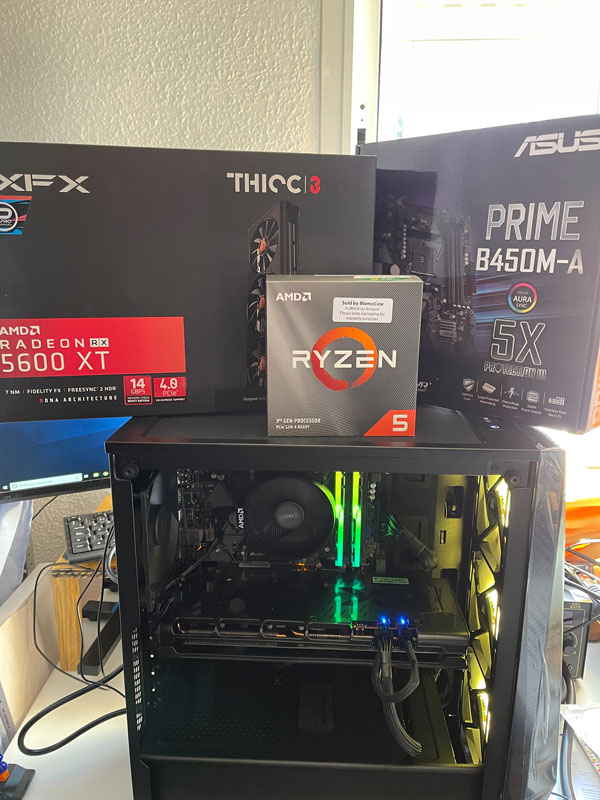 montaje pc gaming luces