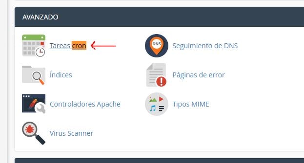 tarea cron en cpanel