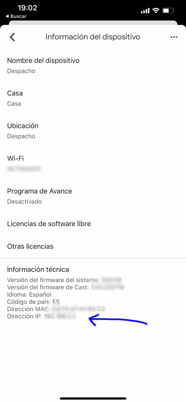 obtenemos la direccion ip