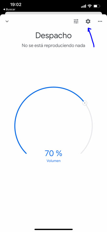 google home opciones de dispositivo
